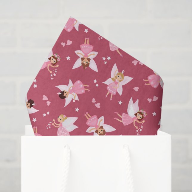 Mousseline Papier découpage fée, magique lutin (Sac cadeau)