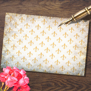 Mousseline Papier Découpage Fleur De Lis Tan