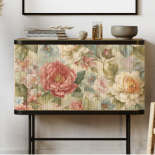 Mousseline Papier decoupage floral vintage Cottagecore Roses