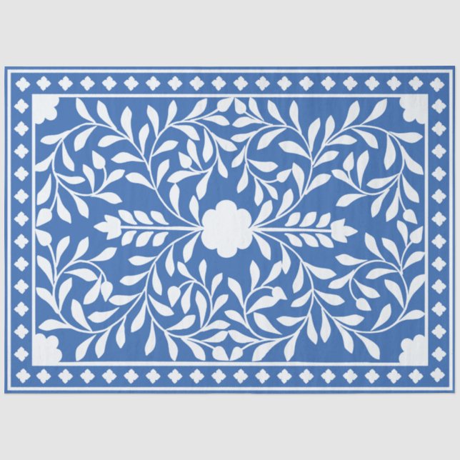 Mousseline Papier Découpage Incrustation d'Os Traditionnel Bl (Recto)