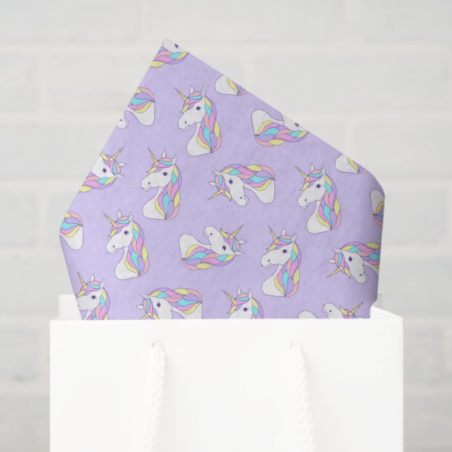 Mousseline Papier découpage licorne, Fantaisie mythique (Sac cadeau)