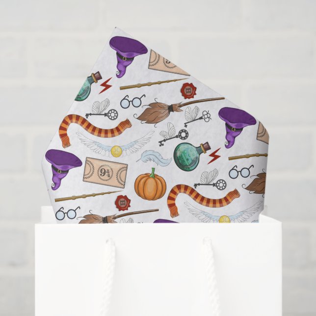 Mousseline Papier découpage magique de l'école de sorcier, Fa (Sac cadeau)
