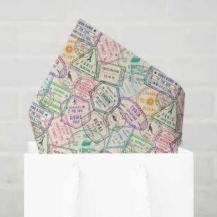 Mousseline Papier découpage tampons de voyage, papier mouchoi