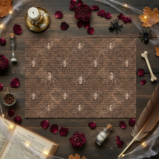 Mousseline Papier découpé Halloween araignée vintage  Ephemer (Créateur téléchargé)