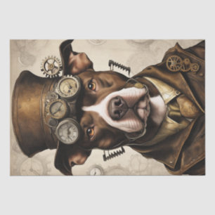 Mousseline Papier découpé Pitbull Steampunk