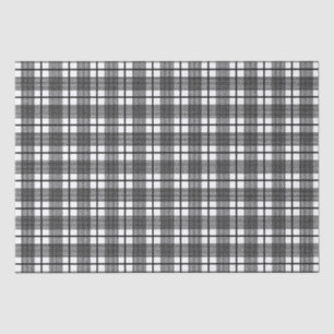 Mousseline Papier d'emballage à motif carreaux Glen mince noi