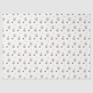 Mousseline Papier d'emballage cadeau Abeilles Mignonnes & Cœu