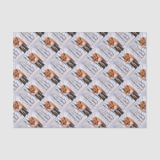 Mousseline papier d'emballage de renard d'hiver, enveloppe de