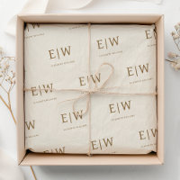 Papier d'emballage personnalisé avec monogramme po