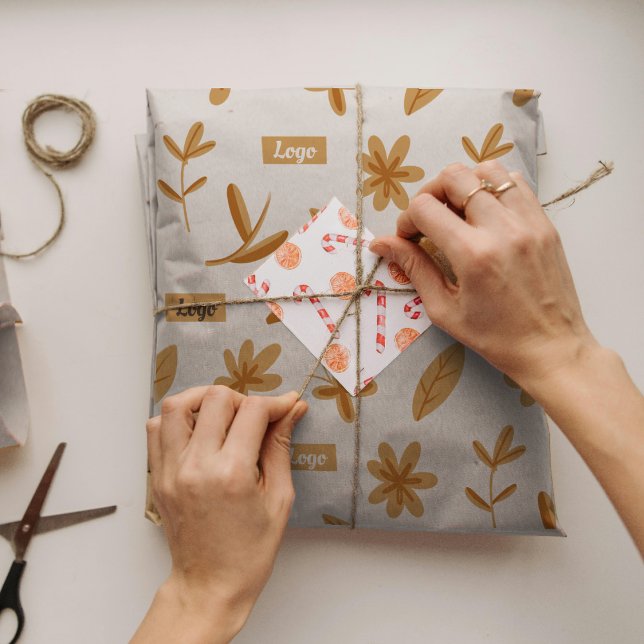 Mousseline Papier d'emballage vintage Floral Small Business (Créateur téléchargé)