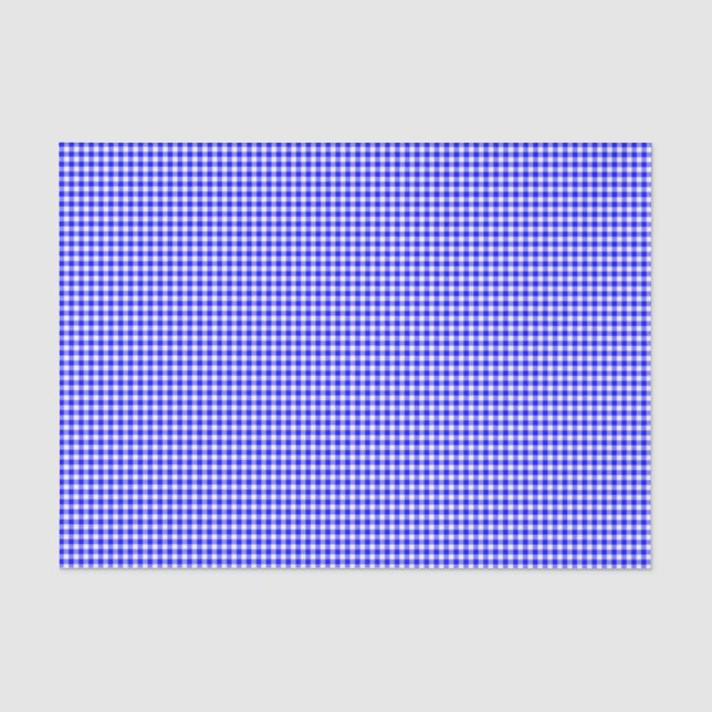Mousseline Papier d'enrobage bleu-En vichy-brillant (Recto)