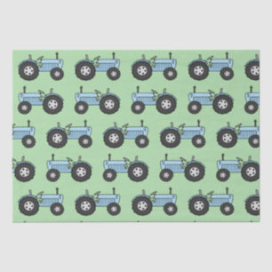Mousseline Papier d'enveloppement bleu du tracteur vintage