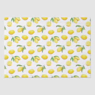 Mousseline Papier d'enveloppement de citron d'aquarelle