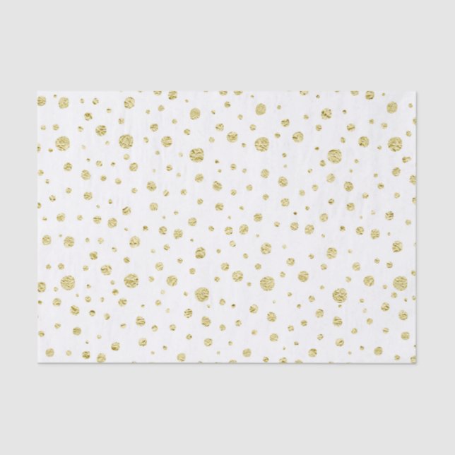 Mousseline Papier d'enveloppement de Parties scintillant Gold (Recto)