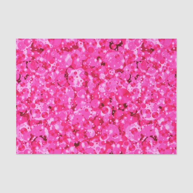 Mousseline PAPIER D'ENVELOPPEMENT DE TISSU Rose À 9 Points De (Recto)