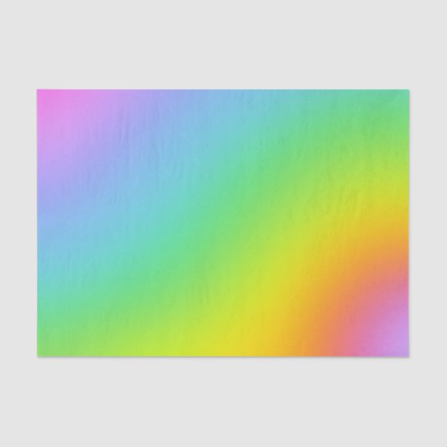 Mousseline Papier d'enveloppement de tissus Rainbow Ombre (Recto)