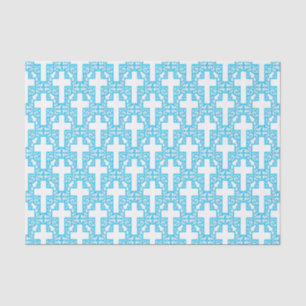 Mousseline PAPIER D'ENVELOPPEMENT D'ORNEMENT 10 TISSUS Bleu