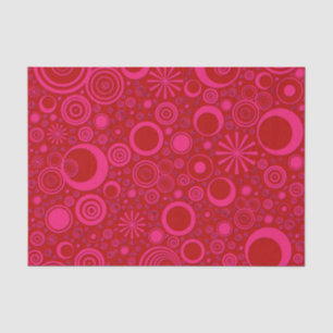 MOUSSELINE PAPIER D'ÉTIQUETAGE ROND-ROUGE-TISSU
