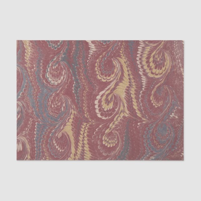 Mousseline Papier d'extrémité marbré (Recto)