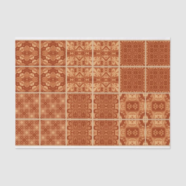 Mousseline Papier en papier de découpage en carreaux rouge, o (Recto)