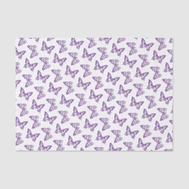 Mousseline Papier en papier de tissu blanc pourpre (Recto)