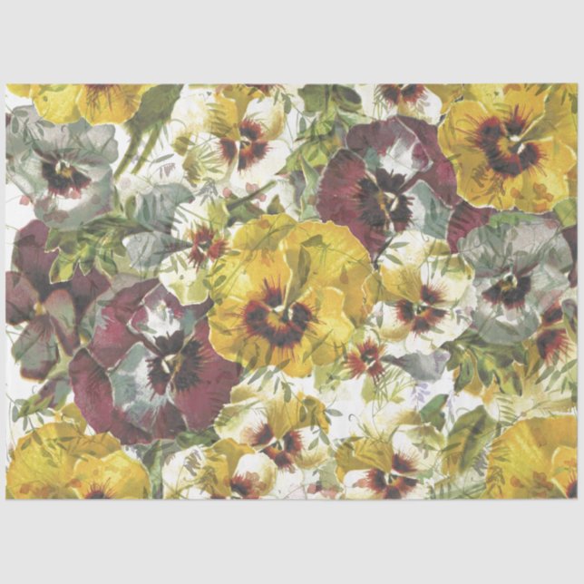 Mousseline Papier en tissu de jardin de Pansy (Recto)