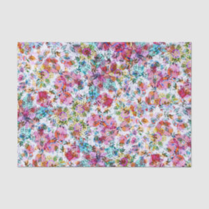 MOUSSELINE PAPIER EN TISSU FLORAL MODÈLE HAPPY SEED WATERCOLO