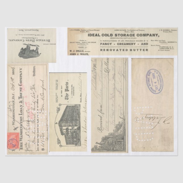 Mousseline Papier éphémère de Decoupage d'éléments de journal (Recto)