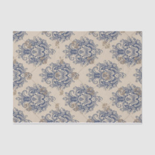 Mousseline Papier Ephémère Motif Vintage baroque
