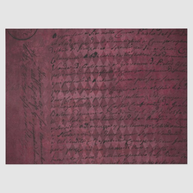 Mousseline Papier Éphémère Série Bourgogne Design 7 (Recto)