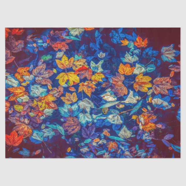 Mousseline Papier feuille abstrait (Recto)