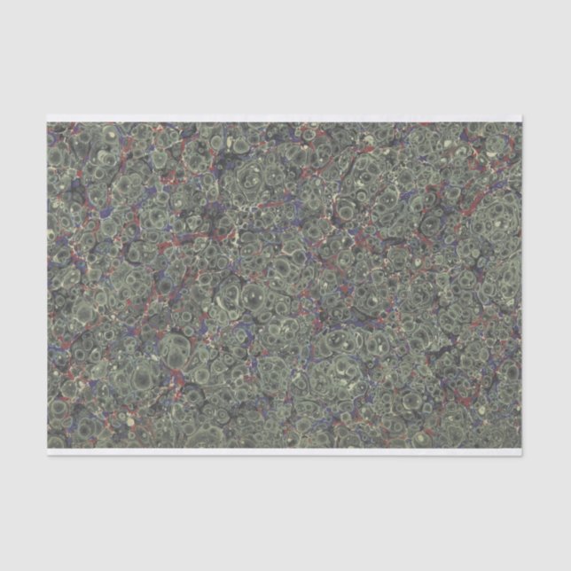 Mousseline Papier fin marbré vert (Recto)