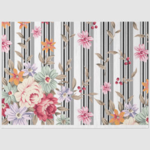 MOUSSELINE PAPIER - Fleurs de Chabby - Papier Tiss