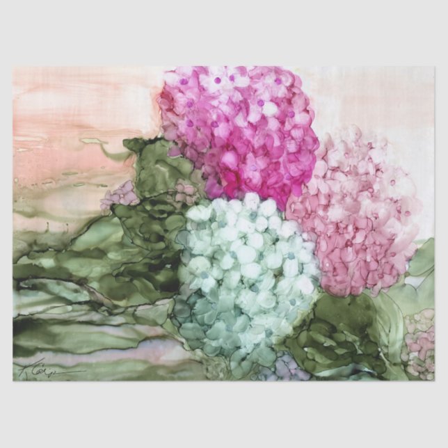Mousseline Papier Hydrangea Tissue (Recto)