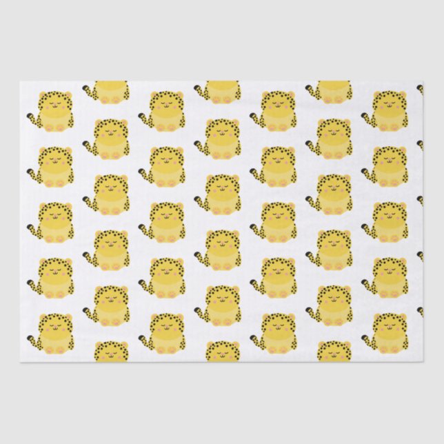 Mousseline Papier léopard de type kawaii (Recto)