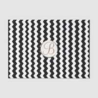 Papier Monogramme Lettre Initiale Imprimé Chevron
