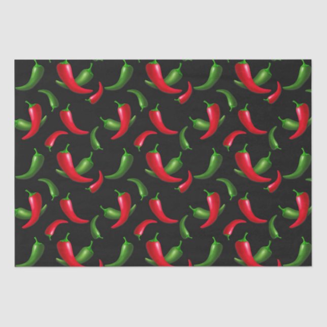 Mousseline Papier motif Chili Pepper (Recto)