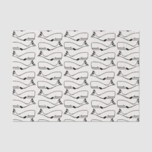 Mousseline Papier motif géométrique de baleine