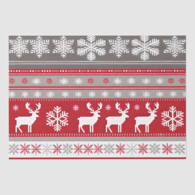 Mousseline papier motif pour chandail de noël (Recto)