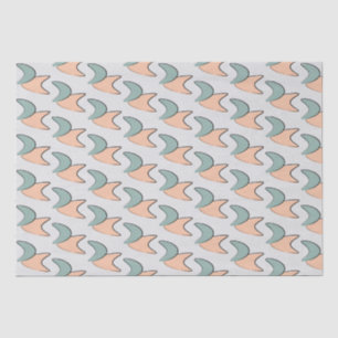 Mousseline Papier Motif Retro Atomic Crescents