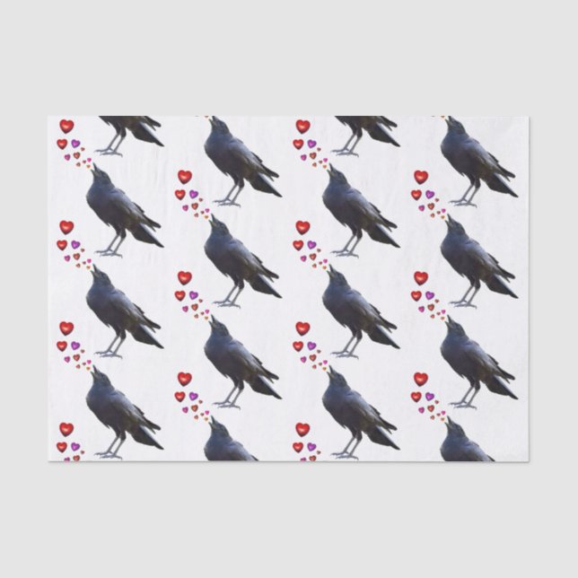 Mousseline Papier mouchoir Cœur de Corbeau (Recto)