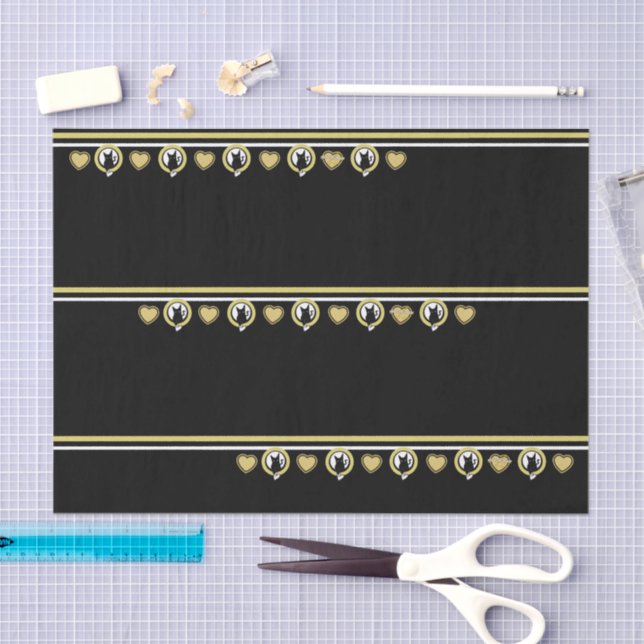 Mousseline Papier mouchoir Love Cat - Adiela Akoo (Artisanat)