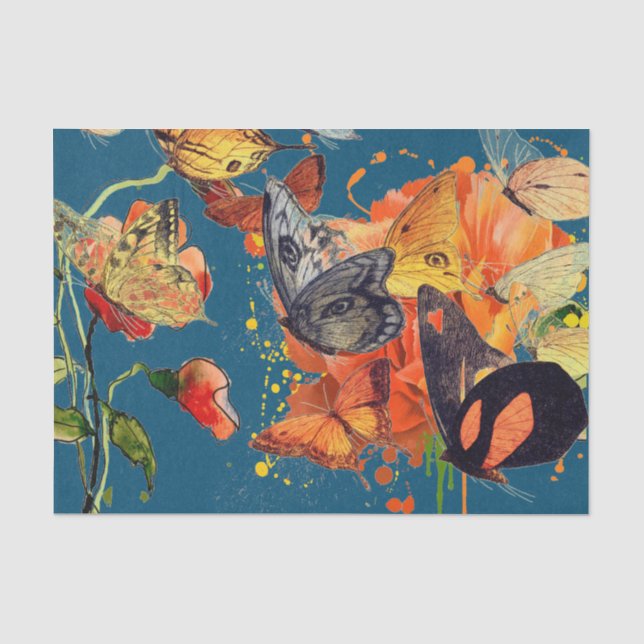 Mousseline Papier mouchoir PAPILLON (Recto)