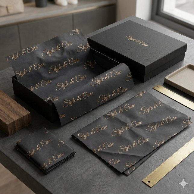 Mousseline Papier mouchoir personnalisé avec impression de mo (Personalized Tissue Paper with Name Pattern Print)