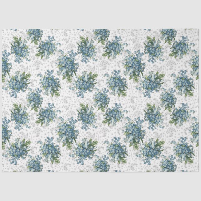 Mousseline Papier mouchoir pour bouquet Forget Me Not (Recto)