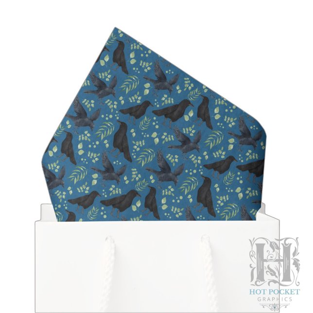 Mousseline Papier mouchoir Raven bleu (Créateur téléchargé)