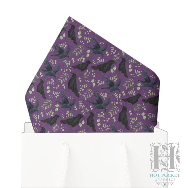 Mousseline Papier mouchoir Raven de couleur pourpre (Créateur téléchargé)