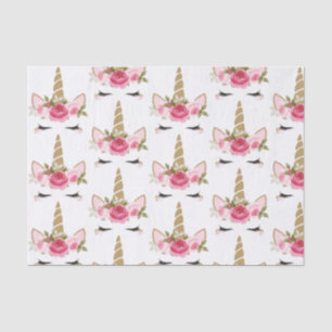 Mousseline Papier mouchoir tendance mignon fleurs roses or li