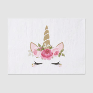 Mousseline Papier mouchoir tendance mignon fleurs roses or li