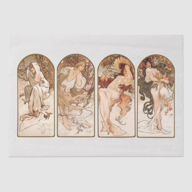 MOUSSELINE PAPIER MOUSSELINE: ALPHONS MARIA MUCHA : LES SAISO (Recto)